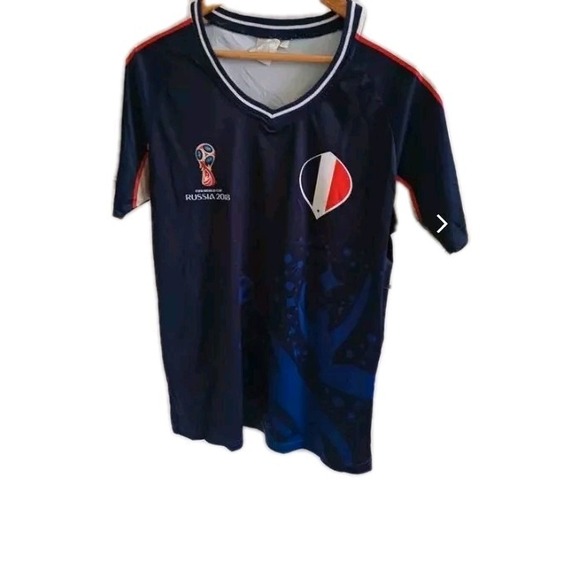 2018 World Cup Mens XXL Jersey France FIFA Soccer Russia 0fficial Visa NWT RARE